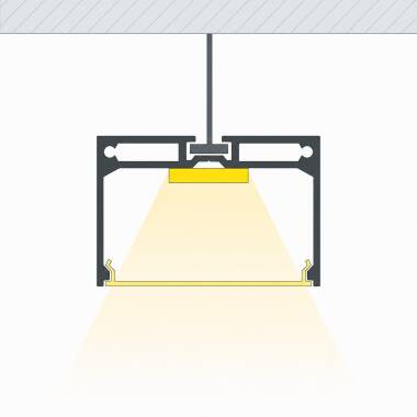 Groot aluminium Profiel Aluminium voor LED Strip tot 45 mm