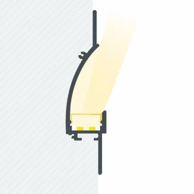 Aluminiumprofil Einbau für Gips/Stuckdecke 2m für LED Streifen bis 12 mm