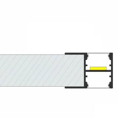 Aluminium Profiel voor Plank voor LED Strips tot 12 mm