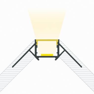 Aluminiumprofil Gipseinbau Ecke Arista für LED Streifen bis 15 mm