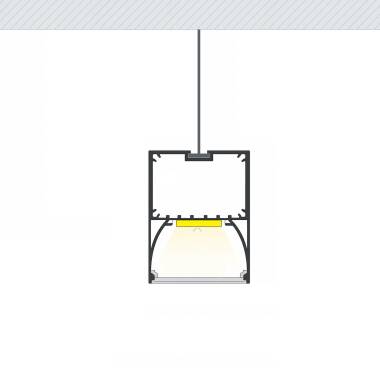 Suspended 2m Aluminium Profile for LED Strip up to 22mm