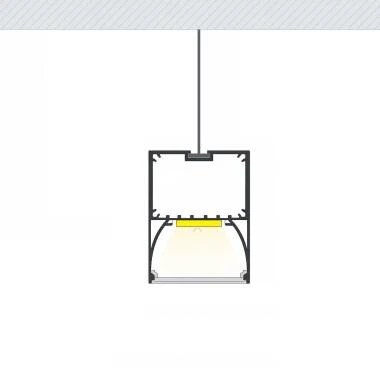 Profiel van Aluminium Sixe Hangend  voor LED Strip tot 22 mm