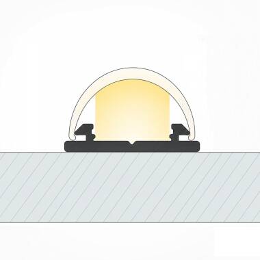 Aluminiumprofil Aufbau Flexibel 1m für LED Streifen bis 12 mm
