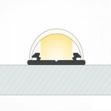 Profilo Alluminio Superficie Flessibile 1m per Strisce LED fino a 12mm