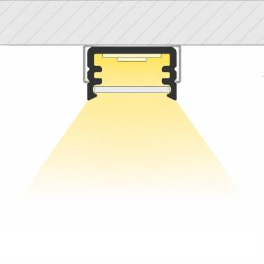 Opbouw Profiel Aluminium 1m met Doorschijnende cover voor LED Strips tot 10 mm