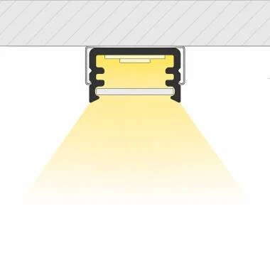 Profilo Alluminio Superficie 1m con Coperchio Traslucido per Strisce LED fino a 10mm