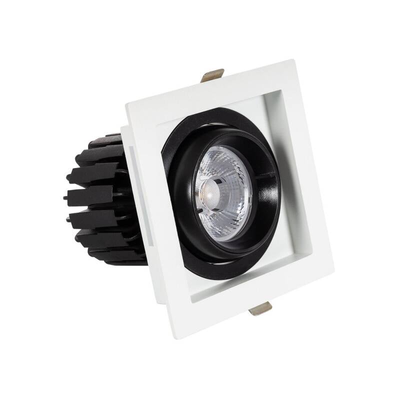 Image of Square Adjustable 360º 12W LED Downlight 100x100mm Cut Out Expert Colour COB CRI90 No Flicker