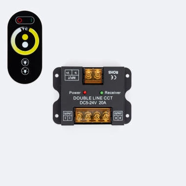 Contrôleur Variateur 24V DC + Télécommande RF Par Dim To Warm