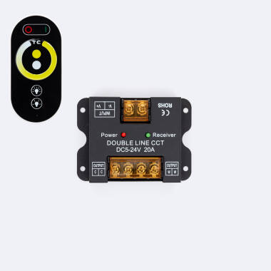 Controller  Regelaar  24V DC + Afstandsbediening  RF Par Dim To Warm