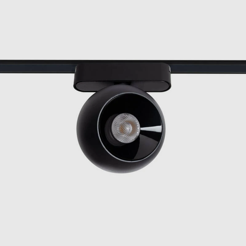 Bild von LED-Strahler Konkave Magnetschiene 25mm SuperSlim 12W 48V Schwarz Ø100 mm