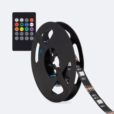 Led Strip 5V RGB 24 LED/m 2m IP20 Kit met USB voor televisie