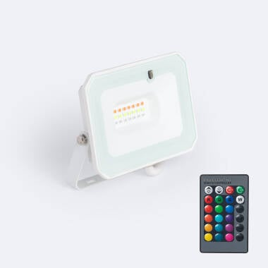 Naświetlacz LED 20W RGBW z Pilotem IR IP65 Biały