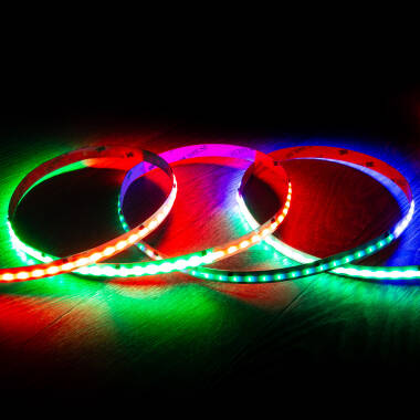 Led Strip Digital SPI 24V RGBIC COB 360 LED/m 5m Breedte 10mm te knippen om de 5 cm IP20
