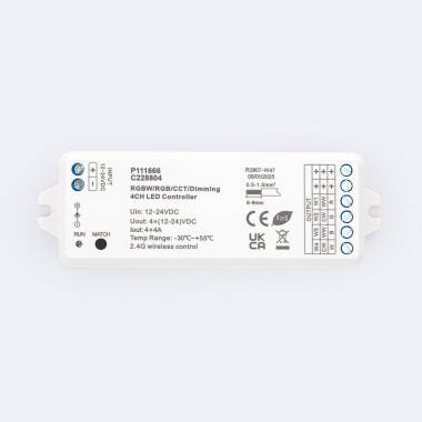 Přijímač pro LED Pásky Jednobarevné/CCT/RGB/RGBW 12-24V SKYDANCE VP Kompatibilní s RF Dálkovým Ovladačem
