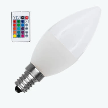 LED Lamp Dimbaar  E14 4.5W 450 lm C37 RGBW