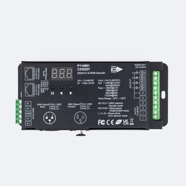 Decodificatore DMX512 e RDM 4 canali 12-48V SKYDANCE D4-XE con porta XLR5