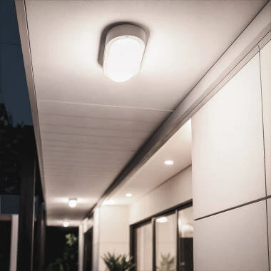 Plafonnier LED Extérieur Ovale 15W Hublot White IP65 85x173 mm