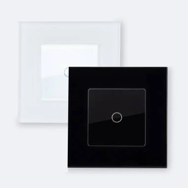 Interrupteur WiFi Tactile Simple avec Cadre Verre Modern