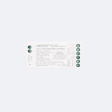 Přijímač Stmívač LED Pásku Jednobarevného/CCT 12/24V DC MiBoxer FUT035S+ Kompatibilní s Tlačítkovým Spínačem