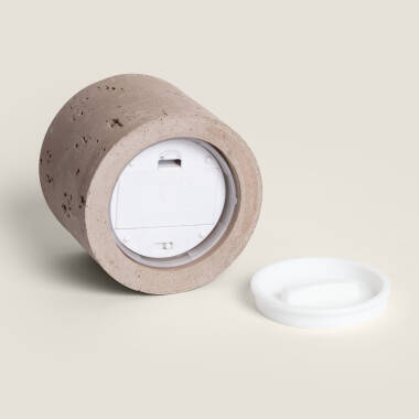 Immagine di Pack 3 Candele Decorative LED in cera e cemento per esterni Duna