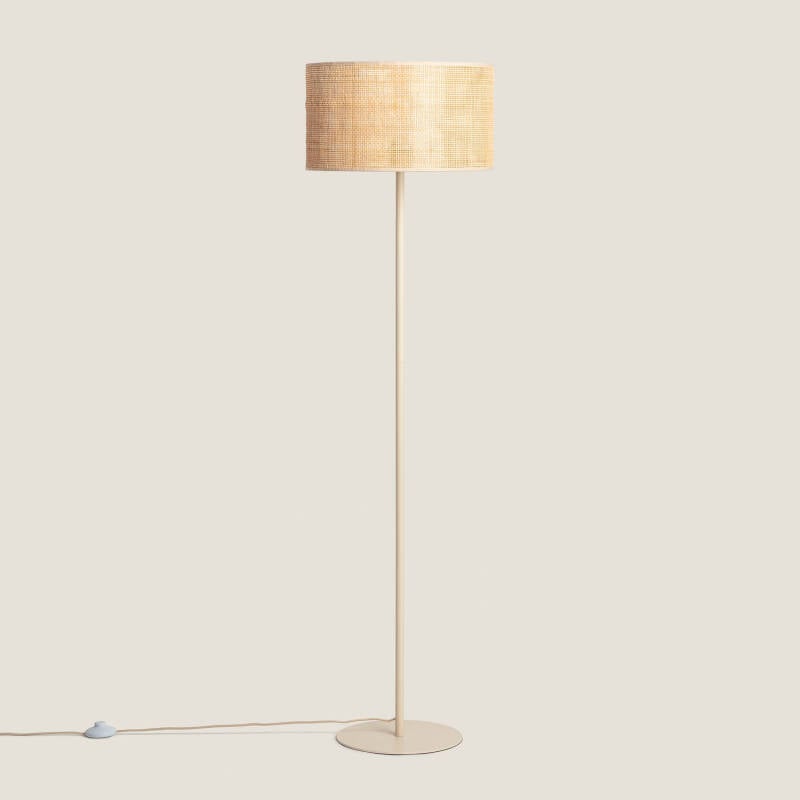 Afbeelding van Staande lamp van Rotan en Metaal Savia