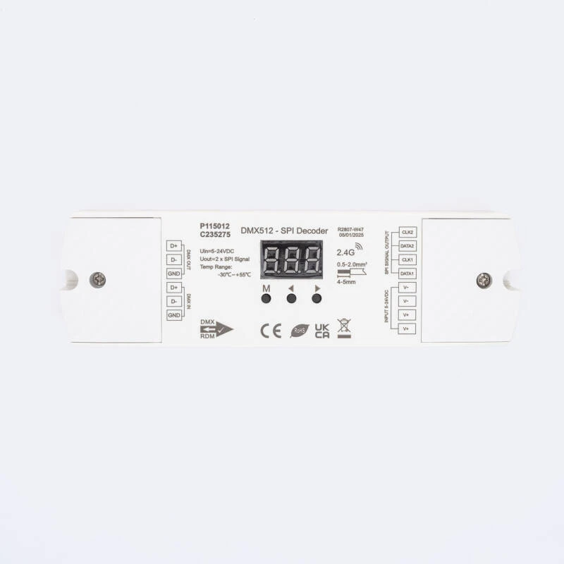 Image of DMX512 to SPI with RFl Decoder for 5-24V RGB/RGBW Digital LED Strip with RDM SKYDANCE DS-L