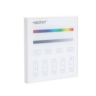 Telecomando RF 220-240V AC da Parete per Regolatore LED RGBW 4 RF Zone T3 MIBOXER