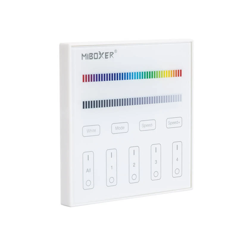 Image of 220-240V AC Wall Mounted RF Remote for LED RGBW+CCT 4 RF Zone Dimmer Mi Boxer T3
