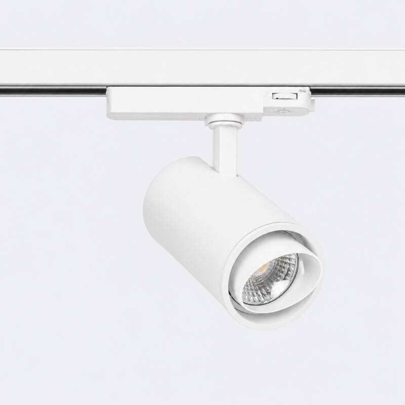 Bild von 3-Phasenstromschiene LED-Strahler 30W Fasano Cilindro Bisel Dimmbar Weiss