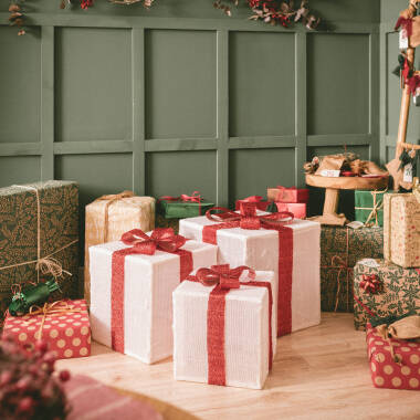Bild von Set 3 LED Weihnachtsgeschenkboxen mit Batterie Noelle