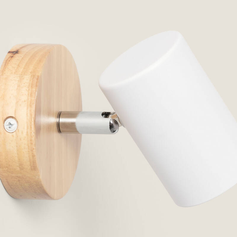 Image de Applique Murale Orientable Bois et Métal Foco Albus