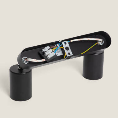 Image de Plafonnier Orientable Métal 2 Spot Albus Nero