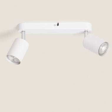 Image de Plafonnier Orientable Métal 2 Spot Albus Nero