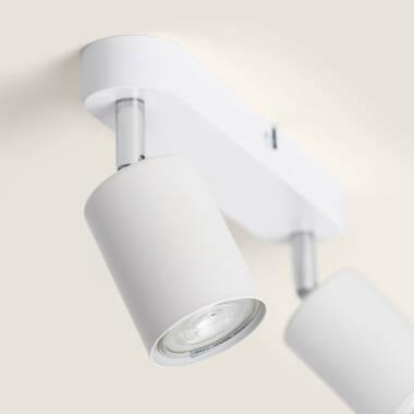 Image de Plafonnier Orientable Métal 2 Spot Albus Nero