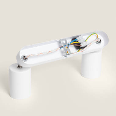 Image de Plafonnier Orientable Métal 2 Spot Albus Nero