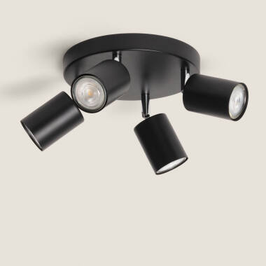 Plafondlamp Verstelbaar Rond Metaal met 4 spots Albus Loft