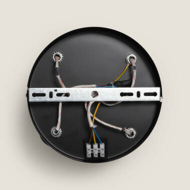 Immagine di Lampada da soffitto orientabile circolare in metallo con 4 faretti Albus Loft