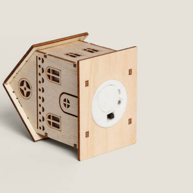 Afbeelding van Kersthuisjes hangend decoratief van hout Hedra