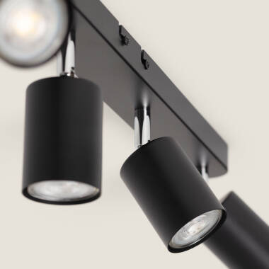 Image de Plafonnier Orientable Métal 4 Spot Albus Nero