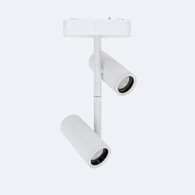 Afbeelding van Dubbele Railspot Madat LED Magnetisch Enkel Fase 25mm SuperSlim 16W 48V Wit