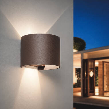 10W Iridix Outdoor Aluminium Selectable CCT Double Sided Round LED Wall Lamp