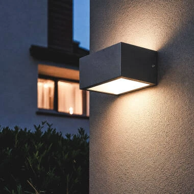 Applique da Parete per Esterno LED 9W Alluminio Doppia Luce CCT Selezionabile Sheffield