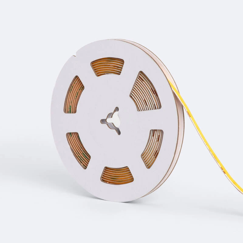 Afbeelding van Led Strip 24V COB 320 LED/m 5m 7W/m 840 lm/m Breedte 5mm Super Smal te knippen om de 5 cm IP20 CRI90