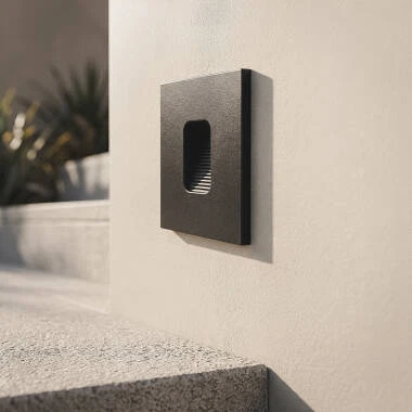 Olite 2W Square Recessed LED Wall Light