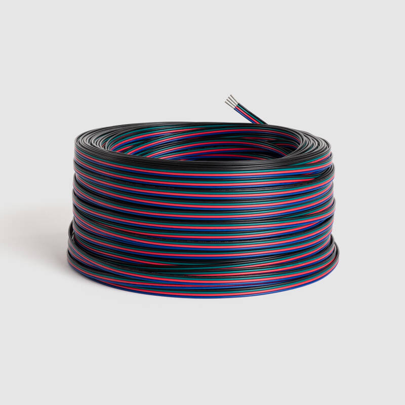 Bild von Elektrokableschlauch Flach 4x0.5mm² für LED-Streifen RGB