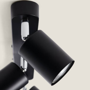 Image de Plafonnier Orientable Métal 3 Spot Albus Nero
