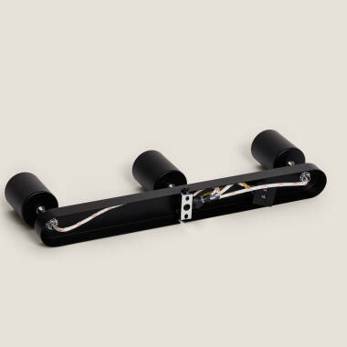 Image de Plafonnier Orientable Métal 3 Spot Albus Nero