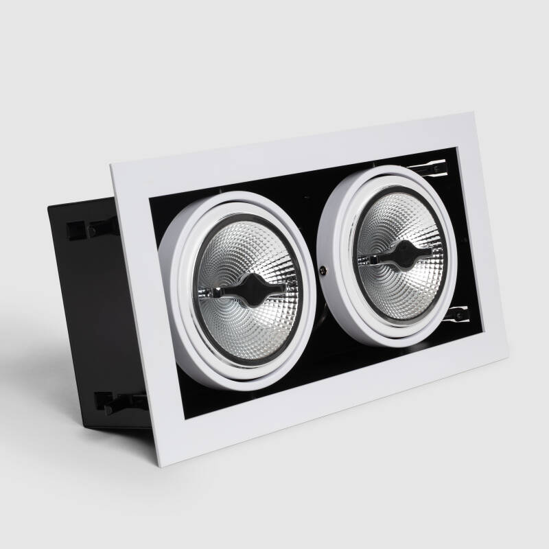 Immagine di Faretto Downlight LED 30W Orientabile Regolabile Kardan AR111 Foro 325x165mm