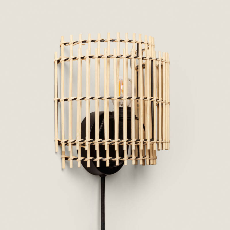 Afbeelding van Wandlamp van natuurlijk Bamboe Kaia
