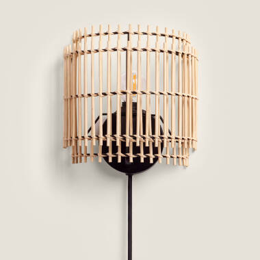 Afbeelding van Wandlamp van natuurlijk Bamboe Kaia